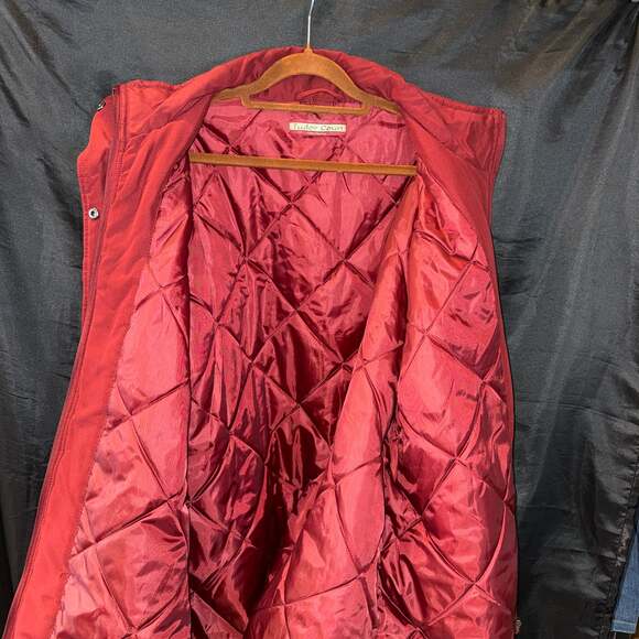Vintage Bogner Puffer Jacket Sz 44 Large Ski Puffer Made In USA Red 80s Bright - Picture 2 of 5